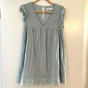 Boutique Dusty Blue Dress/Romper